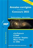 Annales corrigées des Concours 2022 – MP Mathématiques et Informatique