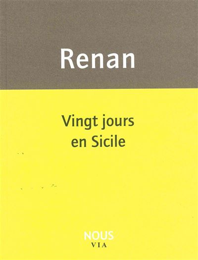 Vingt jours en Sicile - Ernest Renan - broché