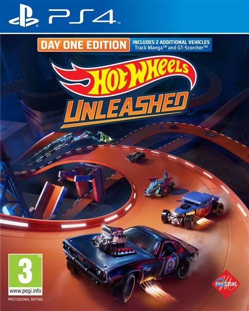 Pochette avant du jeu Hot Wheels Unleashed Day One Edition PS4