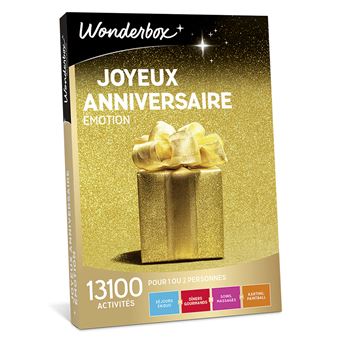 Wonderbox Joyeux Anniversaire Emotion Fr Coffret Cadeau Fnac Be Black Friday Week