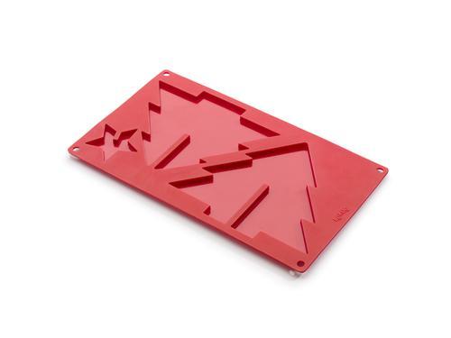 Lékué - Moule 3D Sapin de Noël et Etoile - Rouge