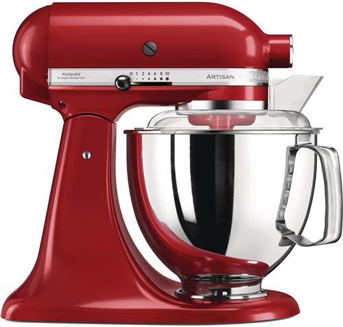 Robot pâtissier multifonction à tête inclinable 4.8 l Artisan KitchenAid rouge e - Kitchenaid - Rouge - Inox