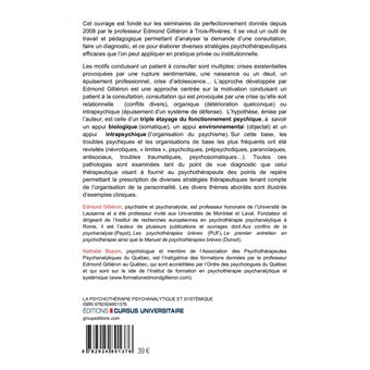 La psychothérapie psychanalytique et systémique