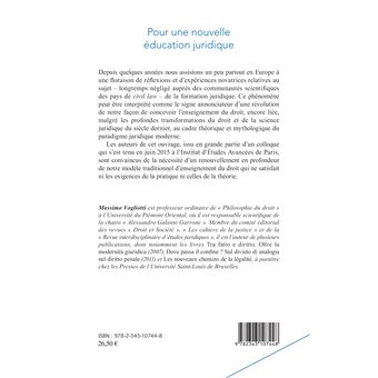 Pour une nouvelle éducation juridique