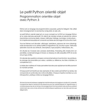 Le petit Python orienté objet