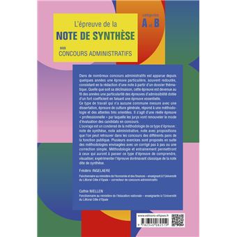 L'épreuve de la note de synthèse aux concours administratifs