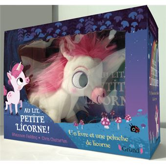 Au lit, petite licorne ! avec peluche