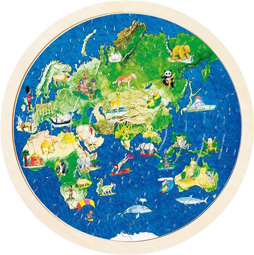 Goki Bleu Puzzle: Globe 57-Piece