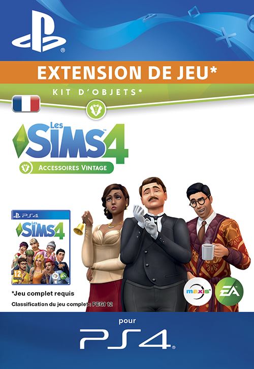 Code de telechargement extension DLC Les Sims 4 Kit D’objets Accessoires Vintage PS4