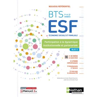 Participation à la dynamique institutionnelle BTS Economie sociale et familiale Fonction 5 Livre + l