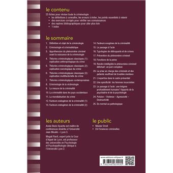 Fiches de Criminologie