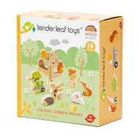 Tender Toys arbre à pieux avec animaux bois junior 16 pièces