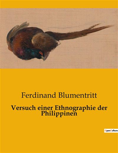 Versuch einer Ethnographie der Philippinen - Ferdinand Blumentritt - broché
