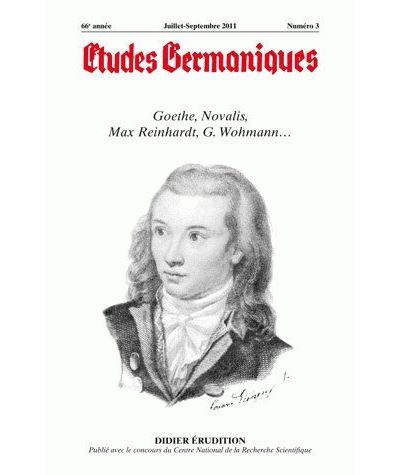 Études germaniques - N°3/2011