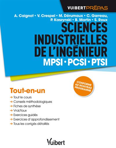 Sciences industriellles pour l'ingénieur MPSI PCSI PTSI