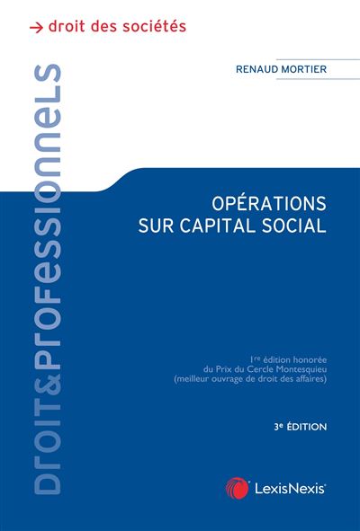 Opérations sur capital social - Renaud Mortier - broché