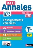 Enseignements communs - Maxi Annales - BAC 2021 - Sujets & corrigés