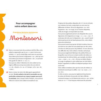 Premières lectures autonomes Montessori Niveau 3 - Les métiers des parents