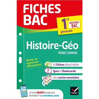 Fiches bac Histoire-Géographie 1re générale