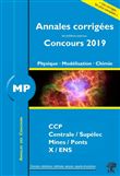 Annales corrigées MP problèmes concours 2019 physique modélisation chimie
