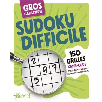 Gros caractères Sudoku difficile