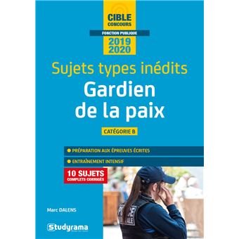 Sujets types inédits - Gardien de la paix