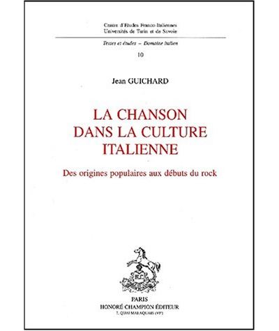 La chanson dans la culture italienne
