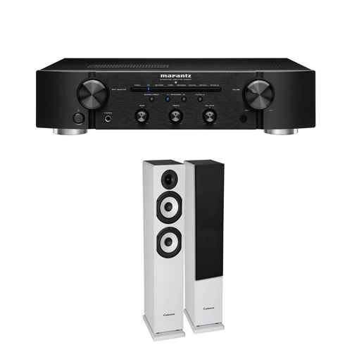 Amplificateur hi-fi Marantz PM6007 Noir + Enceinte colonne Cabasse Jersey MT32/2 Edition spéciale Blanc mat vendue par paire