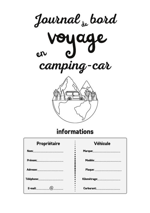 🚀 Carnet de Bord Pour le Camping-Car ✓