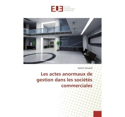 Les actes anormaux de gestion dans les sociétés commerciales