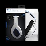 Casque de jeu TX-50 arceau connecteur de 3,5 mm noir, blanc et bleu pour PS5, PS4 et mobile