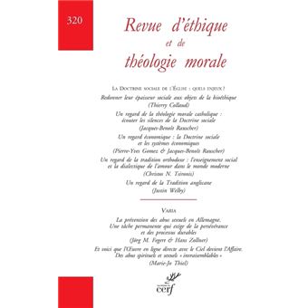 Revue d'éthique et de théologie morale - 320