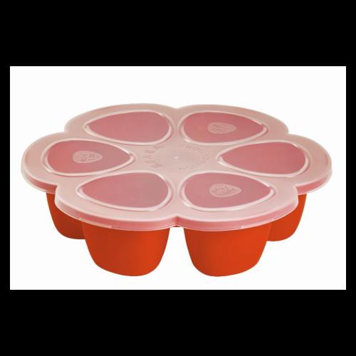 Beaba - Multiportions silicone 6 x 90 ml rouge