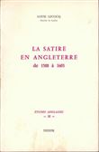 La Satire en Angleterre de 1588 à 1603