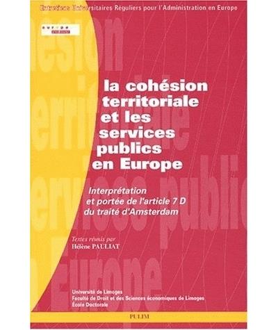 Cohesion territoriale et les services publics en europe