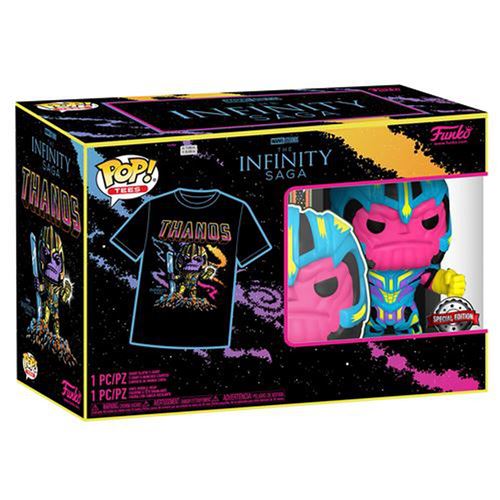 FUNKO & TEE: MARVEL-THANOS (BLACKLIGHT)-M