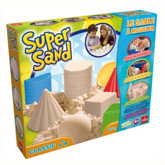 Goliath Super Sand Baril 4 Kg – Sable à Modeler Magique Blanc – Ne Colle Pas, Ne Coule Pas – Dès 3 Ans