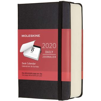 Calendrier de Bureau journalier 2020 Noir Rigide