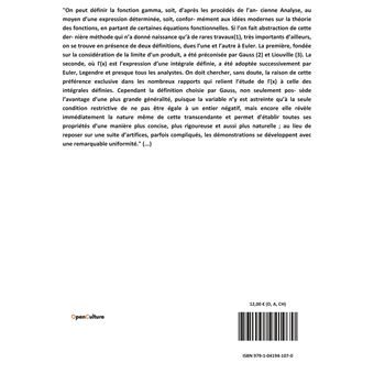 La fonction Gamma