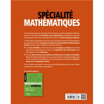 Spécialité Mathématiques - Terminale