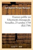 Examen public sur l'électricité chirurgicale