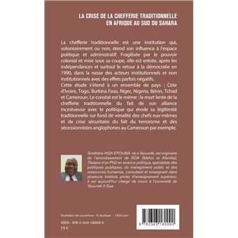 La crise de la chefferie traditionnelle en Afrique au sud du Sahara