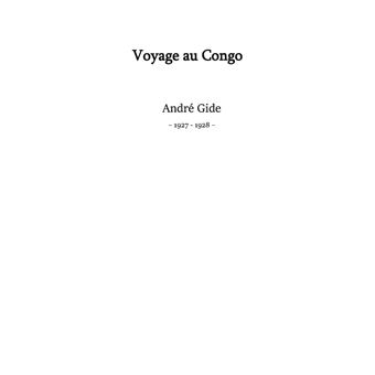 Voyage au Congo