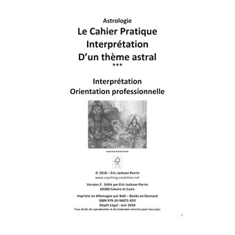 Le cahier pratique : interpreter un theme astral