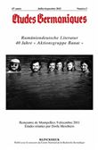 Études germaniques - N°3/2012