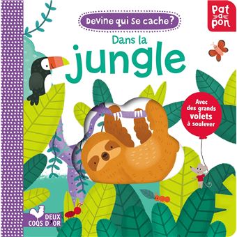 Devine qui se cache dans la jungle - livre avec rabats troués