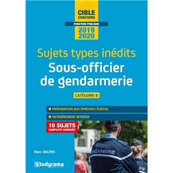 Sujets-types inédits sous-officier de gendarmerie