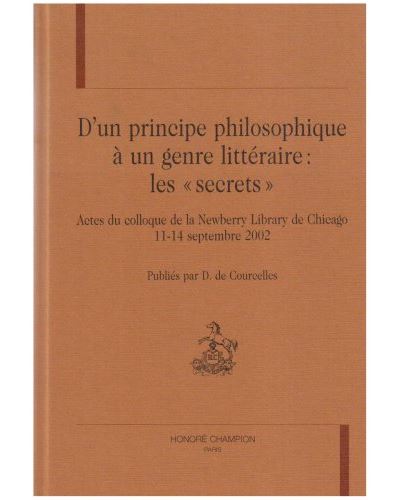 D'un principe philosophique à un genre littéraire