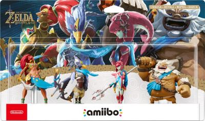 Pack Figurines Amiibo The Legend of Zelda Breath of the Wild Urbosa + Revali + Mipha + Daruk