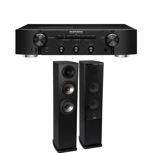 Amplificateur hi-fi Marantz PM6007 Noir + Enceinte colonne Cabasse Jersey MT32/2 Edition spéciale Noir brossé vendue par paire